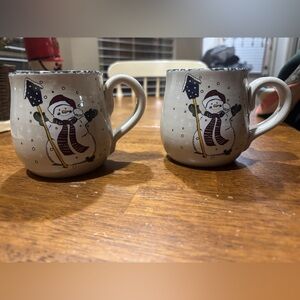 Home & Garden Party Festive Snowman Ceramic Mugs (2)